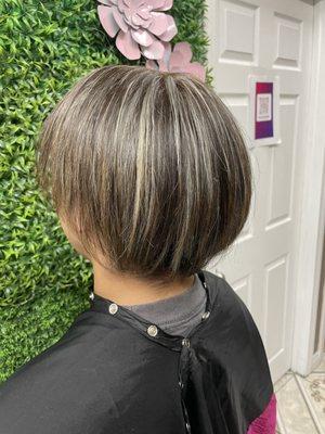 Blonde Highlights on Short Hair