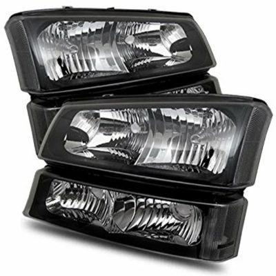 03-06 Chevy Silverado
03-06 Chevy Avalanche
Black w/clear reflector OE headlights