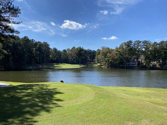 Hole #17 crosse water twice.