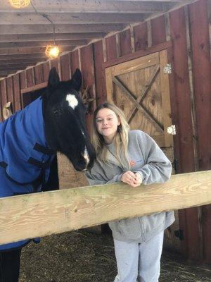 Prince with my Granddaughter 3 wks After my previous vet suggested PTS..He's doing so well on his pain medication and new diet!