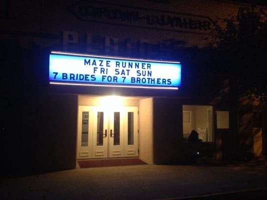 the Plains Theater just improved their a old-fashioned marquee