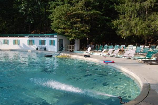 the pool is entirely spring water!