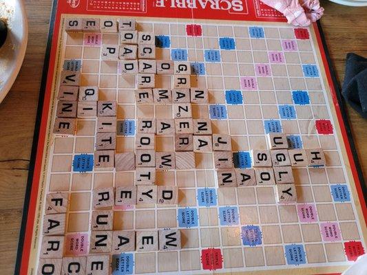 Impromptu (unfinished) Scrabble game