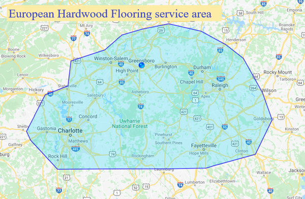 European Hardwood flooring service area