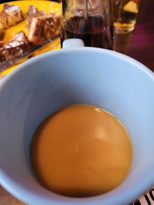 Coffee mug had left over coffee stains  on inside wall of mug