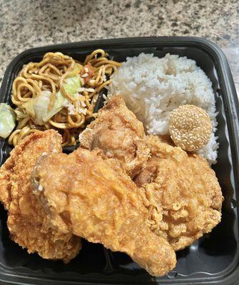 2 Entree Lauriat: 4 pc fried chicken $15.85