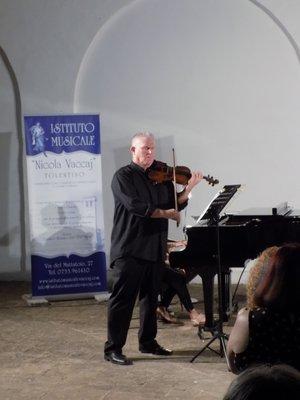 Greg performs Beethoven's Romance No, 2 in Pollenza, Italy   August, 2017