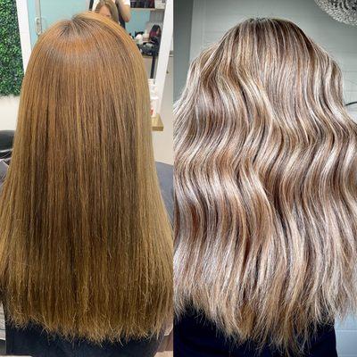 Before & After / Blonde balayage