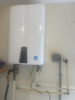 Tankless Water Heater being Service for no Hot Water