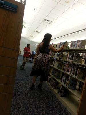 Momma dresses up for the library