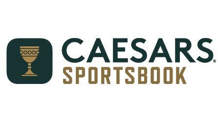 The Caesars Sportsbook logo at Harrah's Ak-Chin Casino. Inside, feel the thrill of sports betting at Caesars Sportsbook.