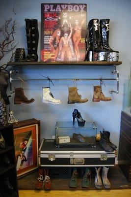 Boots Display with Gene Simmons' Boots