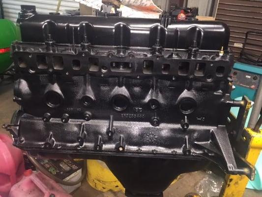 We rebuilt this 4.2 liter 6 cylinder for a great customer who is restoring an 84 Jeep CJ 7...