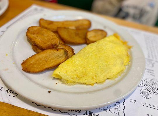 Kids were happy to have an omelette of their own.