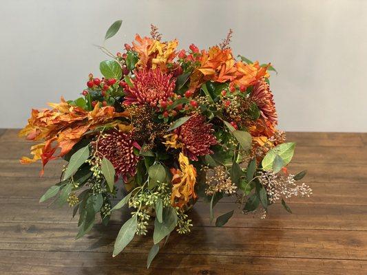 Fall flowers center piece