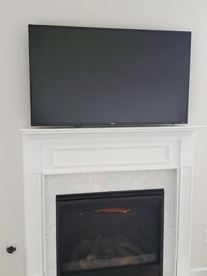 A clean above mantle install. NO CORDS!