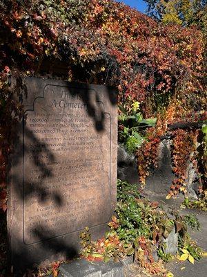 Cemetery sign