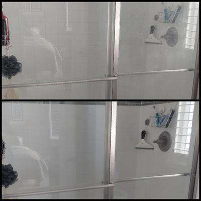 Shower door magic!