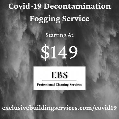 We offer disinfecting fogging services for your home & business.