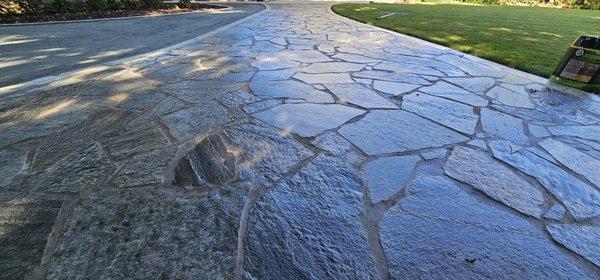 Natural stone installation