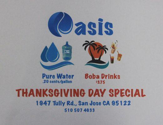 Our Thanksgiving Day special deals