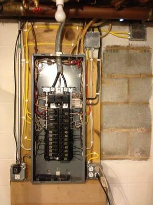 This is what new service panel should look like. It is pretty and the homeowner can sleep well, for a change.....