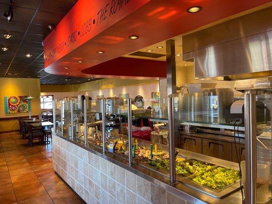 Open fast casual kitchen