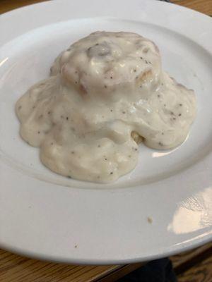 One biscuit and gravy