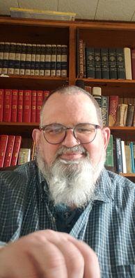 Pastor Carpenter in his study.