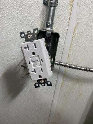 Replace ground fault interrupter plug