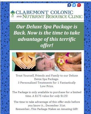 Deluxe Spa Package Available!