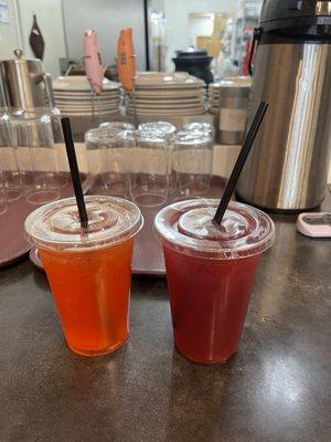 We serve Italian Sodas as well as Charged Italian Sodas (w/ Red Bull).