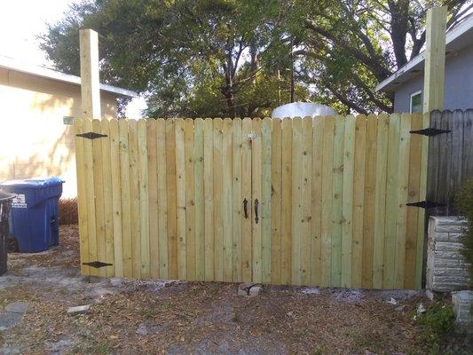 Double wood gate