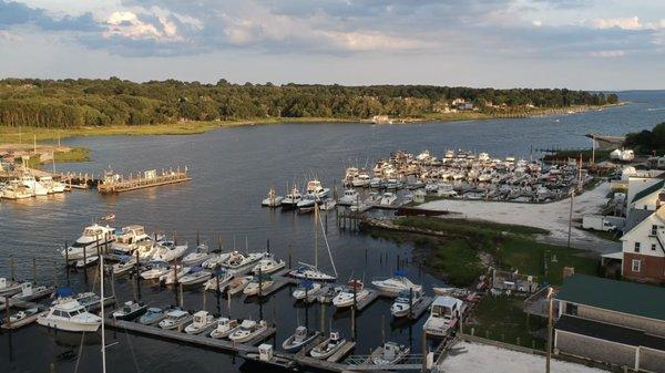 View from marina out to the bay. Easy access yet protected at the same time.