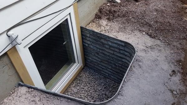 Egress window & coregated galvanized steel window well