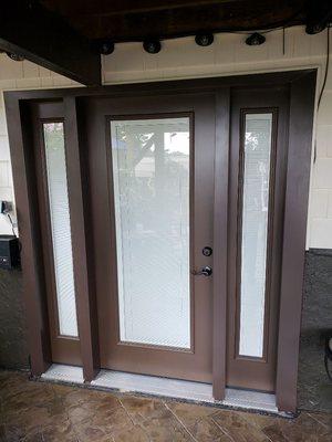 Special order door with aluminum wrapped jambs