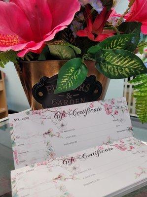 We now offer gift certificates!! If you're in need of the perfect gift, give the gift of fresh flowers!