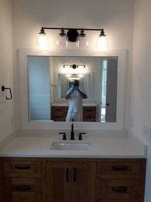 Completed vanity