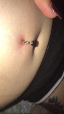 Infected piercing