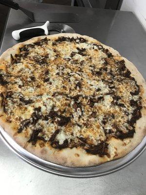 Try our delicious mole pizza (Mexican style)