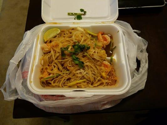 Shrimp Pad Thai. Sauce was like water. No coating to noodles.