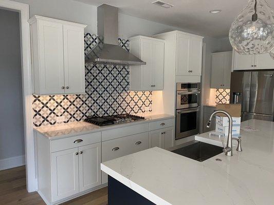 White and Navy Kitchen