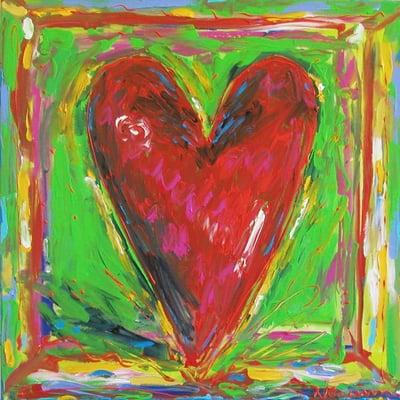 Heart painting  acrylic by Dave Newman