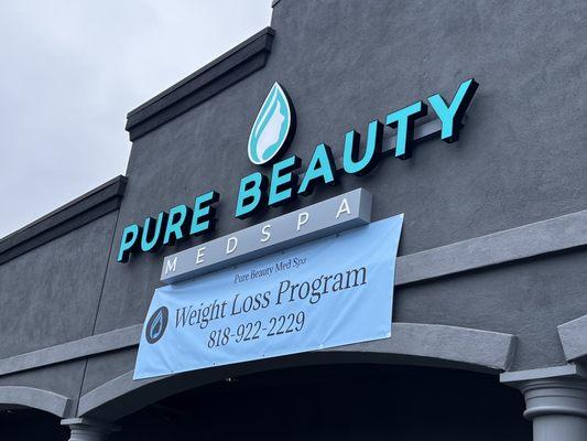 Store front of Pure Beauty Med Spa