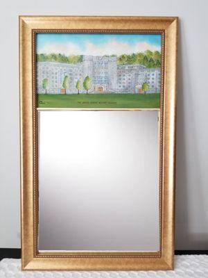 Reverse Glass Painting of The United States Military Academy West Point  (each piece is Hand Painted )