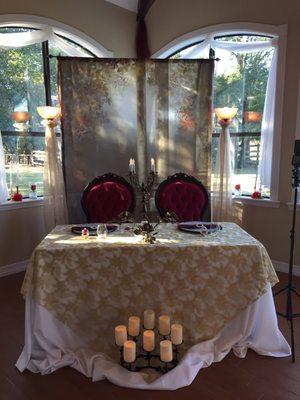 This was the Bride and Grooms table