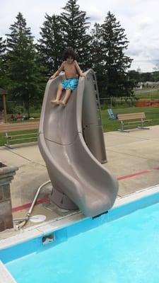 Kids pool with slide.