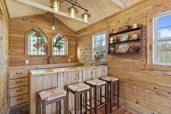 Inside view of the Tiny Barn located on the grounds.