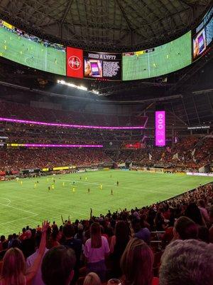 Atlanta United vs. Columbus Crew. 9/14/2019. View from Section 115, Row 38, Seat 11.