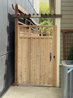 This is a custom built entry gate/door